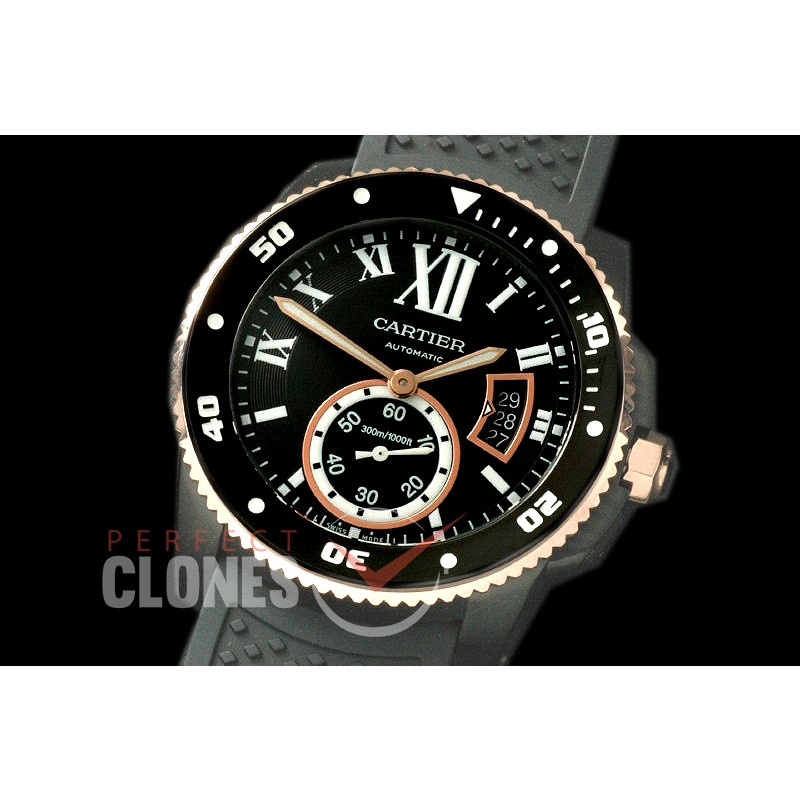 CARCC00064R Calibre de Cartier PVD/RG/RU Black Miyita 8205