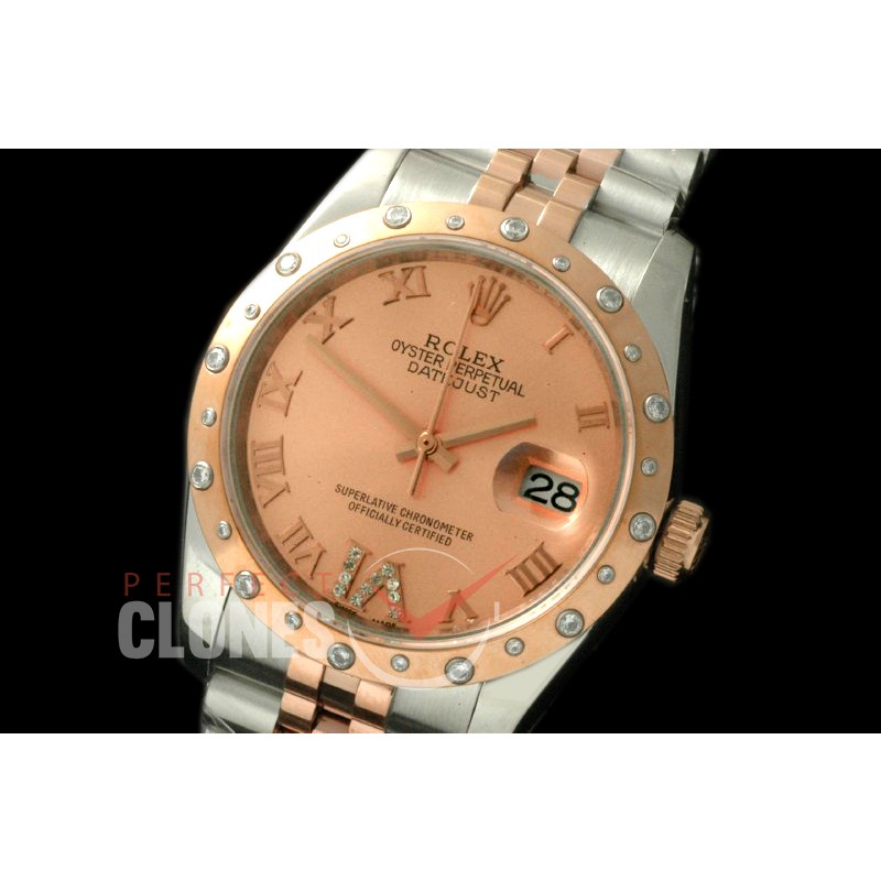 RDJMTR00534D2 SS/RG Jubilee Rose Gold Roman/Diam A-2836