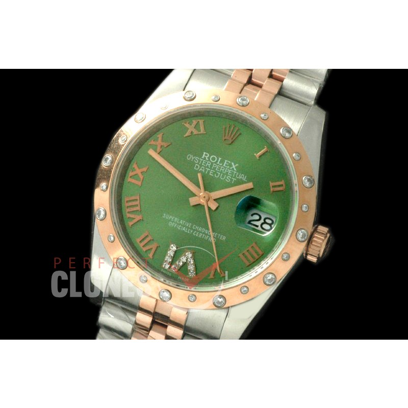 RDJMTR00532D2 SS/RG Jubilee Green Roman/Diam A-2836