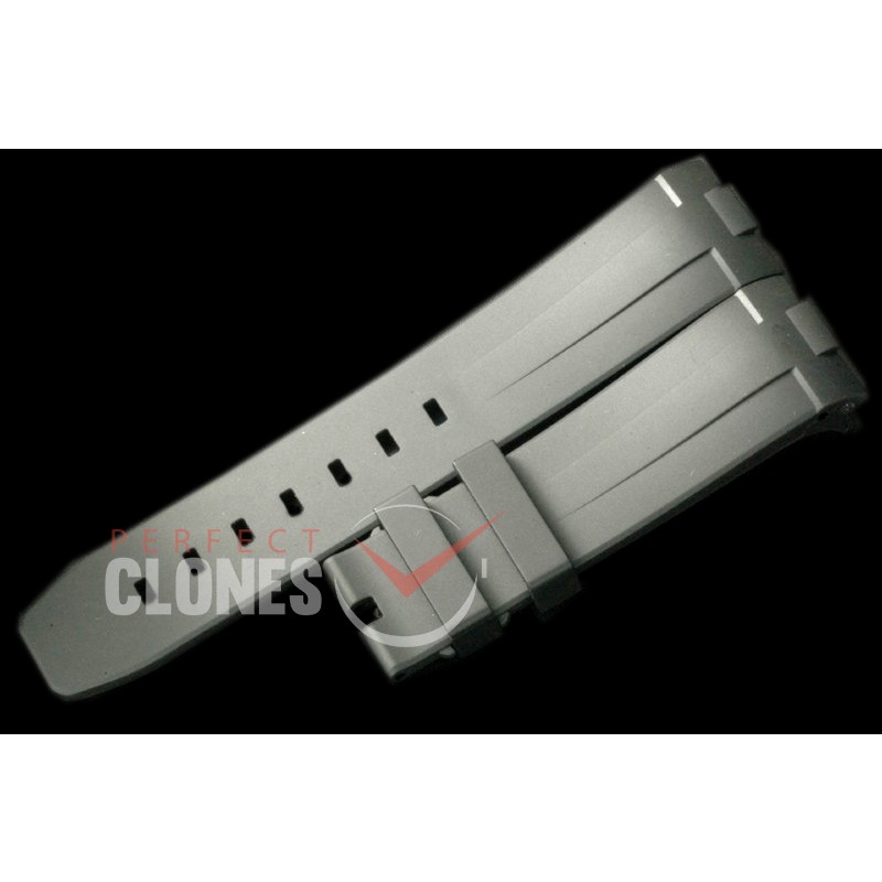 RLRU00282 Rubber B Black Rubber Strap 22/20 with Integrated Block 