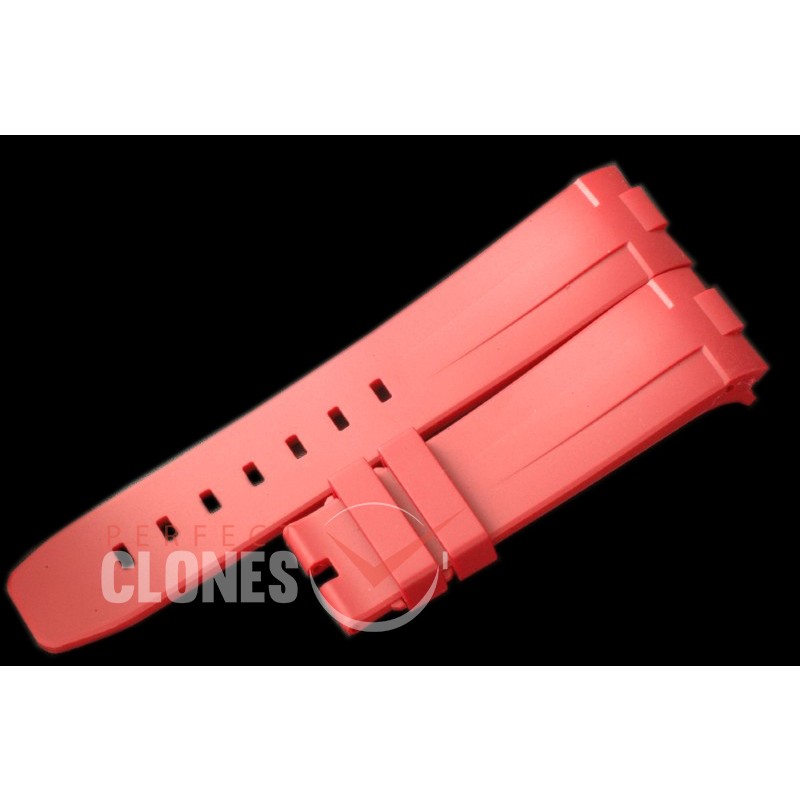RLRU00283 Rubber B Red Rubber Strap 22/20 with Integrated Block 