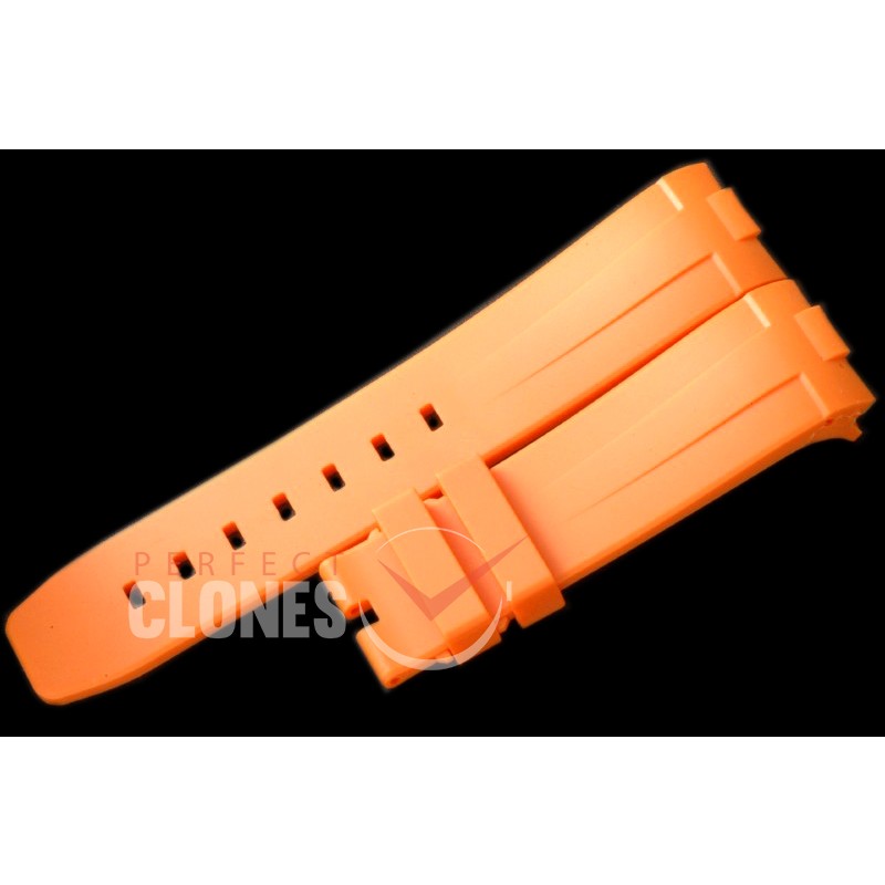 RLRU00285 Rubber B Orange Rubber Strap 22/20 with Integrated Block 