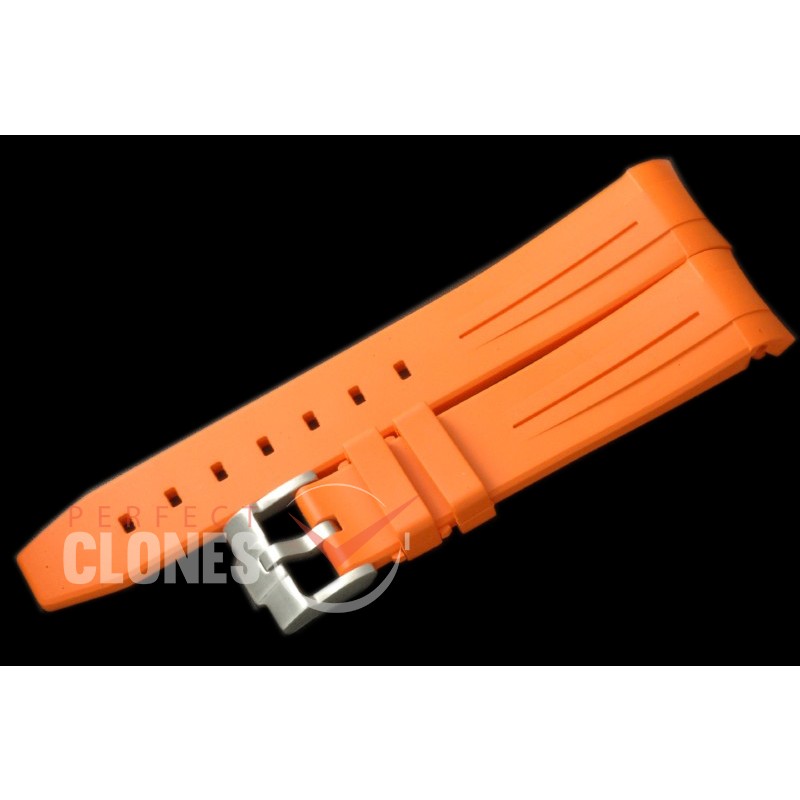 RLRU00215 Rubber B Orange Rubber Strap 20/18 with Insignia Buckle 