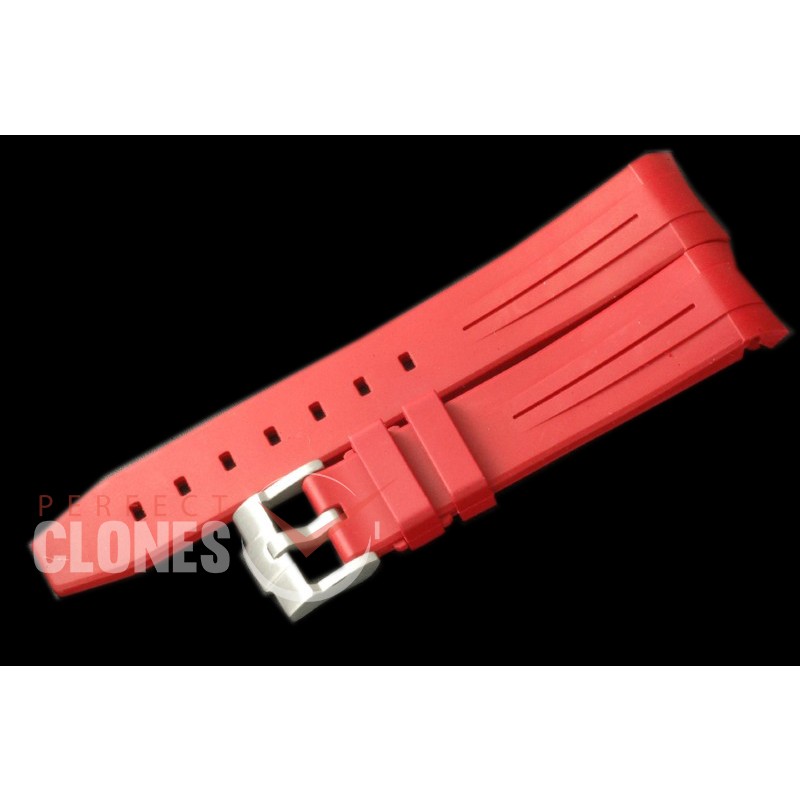 RLRU00214 Rubber B Red Rubber Strap 20/18 with Insignia Buckle 
