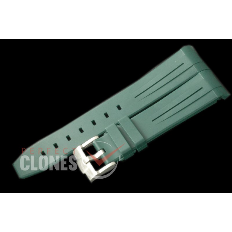 RLRU00212 Rubber B Green Rubber Strap 20/18 with Insignia Buckle 
