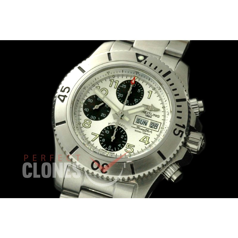 BLSF00021S Superocean Steelfish Chrono SS/SS White A-7750