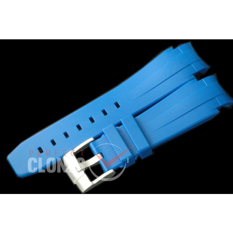 RLRU00298 Rubber B White Rubber Strap 20/18 With Integrated Block c/w Insignia Buckle