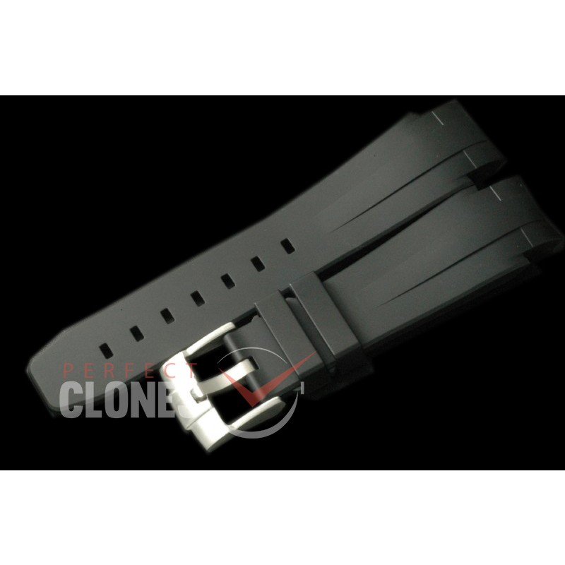 RLRU00292 Rubber B Black Rubber Strap 20/18 With Integrated Block c/w Insignia Buckle