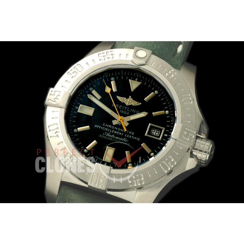 BLSW00022L Avenger Seawolf Blacksteel Limited Ed Code Yellow SS/LE Black Asian Clone 2836