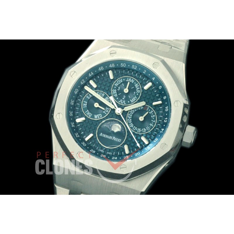 AP26574-003 Royal Oak 26574 Perpetual Calender SS/SS Blue Miyota 9100 Calender 