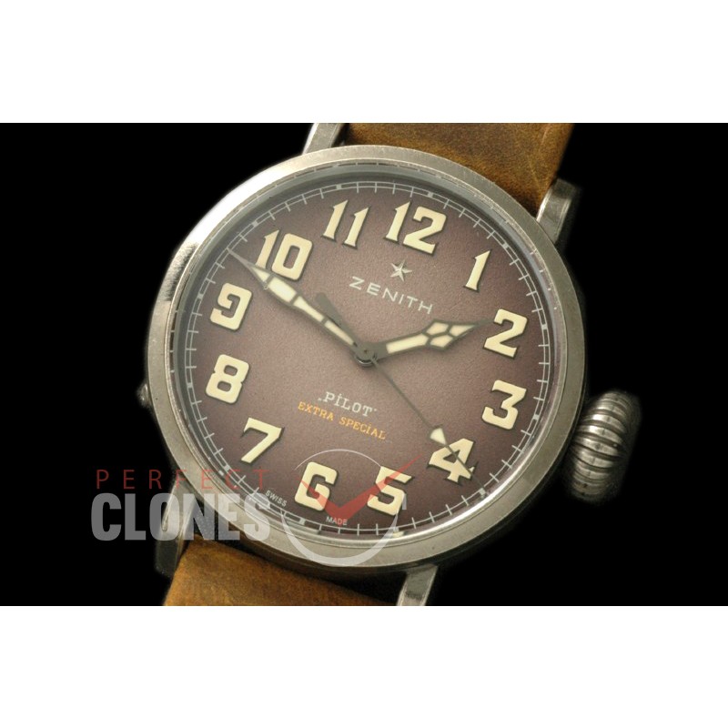 ZN00043 Pilot Type 20 Extra Special 40mm SS/LE Blast Brown M-9015