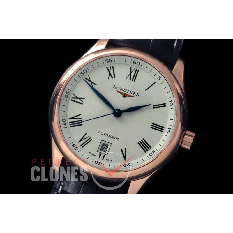 0 LG00209 Master Automatic Date RG/LE White Roman A-2836