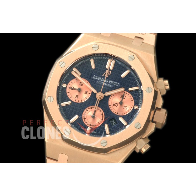 0AP00198 Royal Oak Chronograph RG/RG White Sticks A-7750