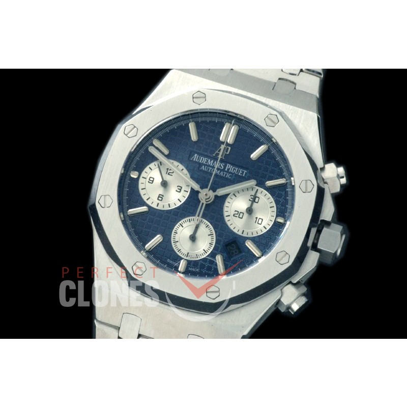 0AP00188 Royal Oak Chronograph SS/SS Blue Sticks A-7750