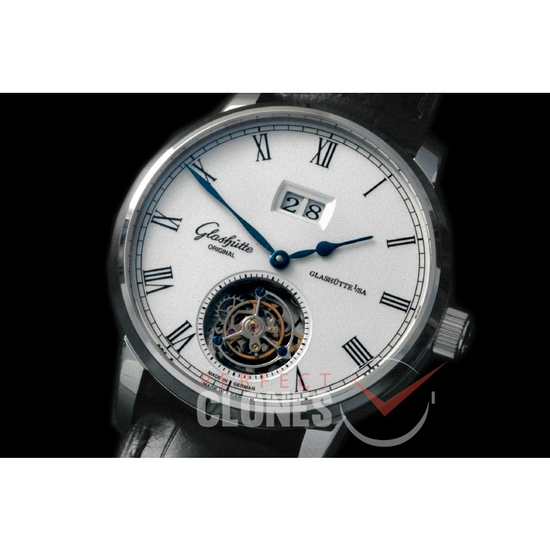 0 GLT10001 Senator Big Date Tourbillon SS/LE White Fly Man Tourbillon 