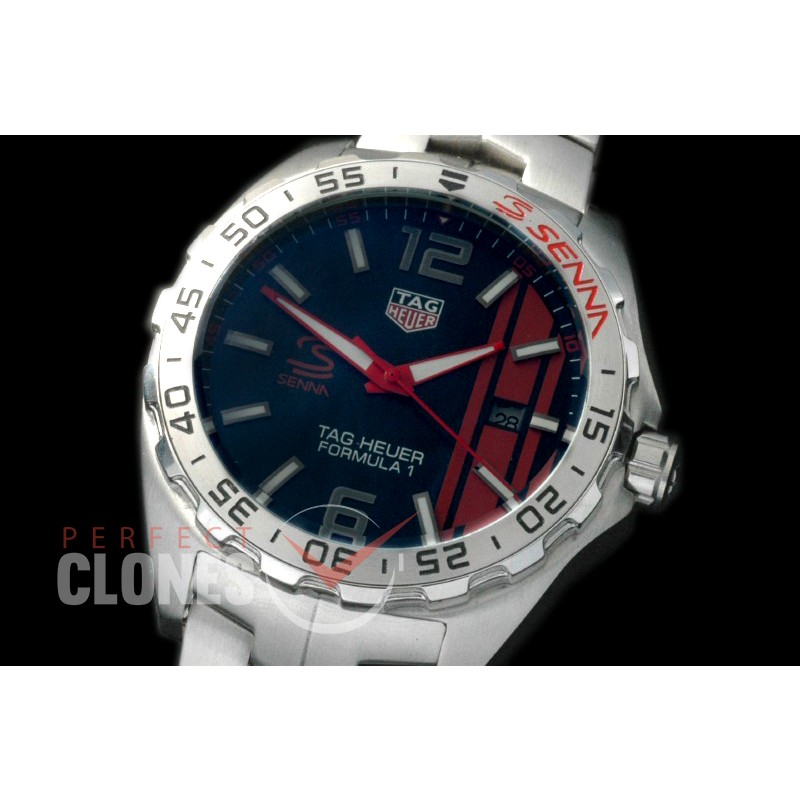 0 TGF1-00031S Formula 1 Aryton Senna Special Ed SS/SS Black OS 20 Qtz
