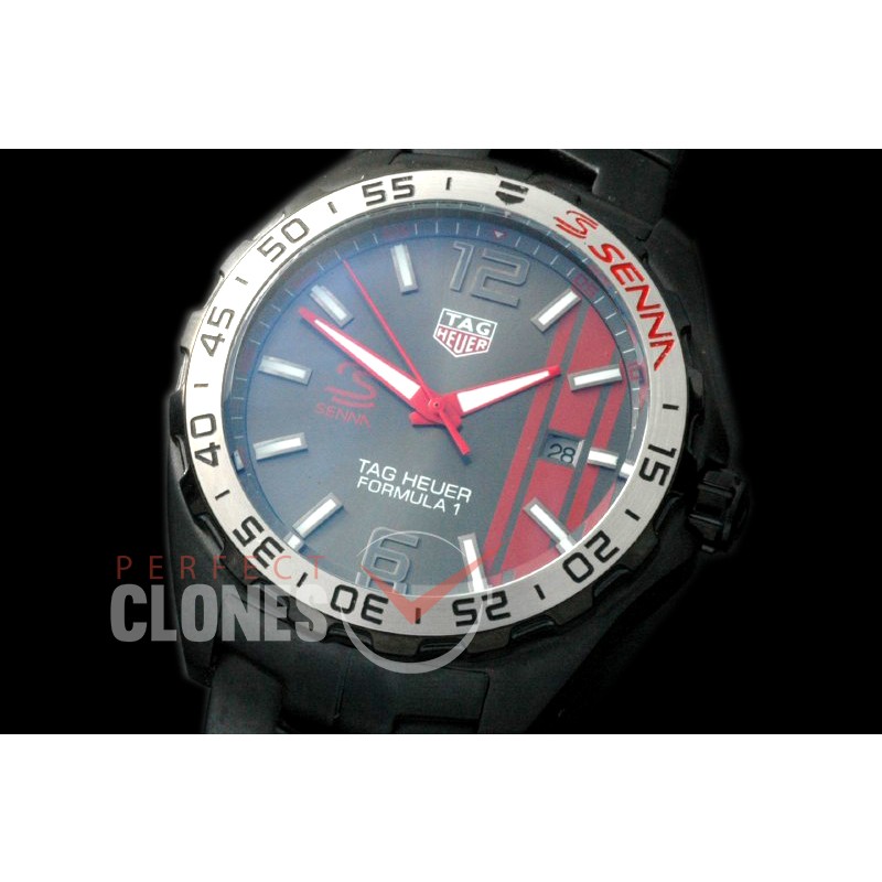 0 TGF1-00037S Formula 1 Aryton Senna Special Ed PVD/PVD Grey OS 20 Qtz