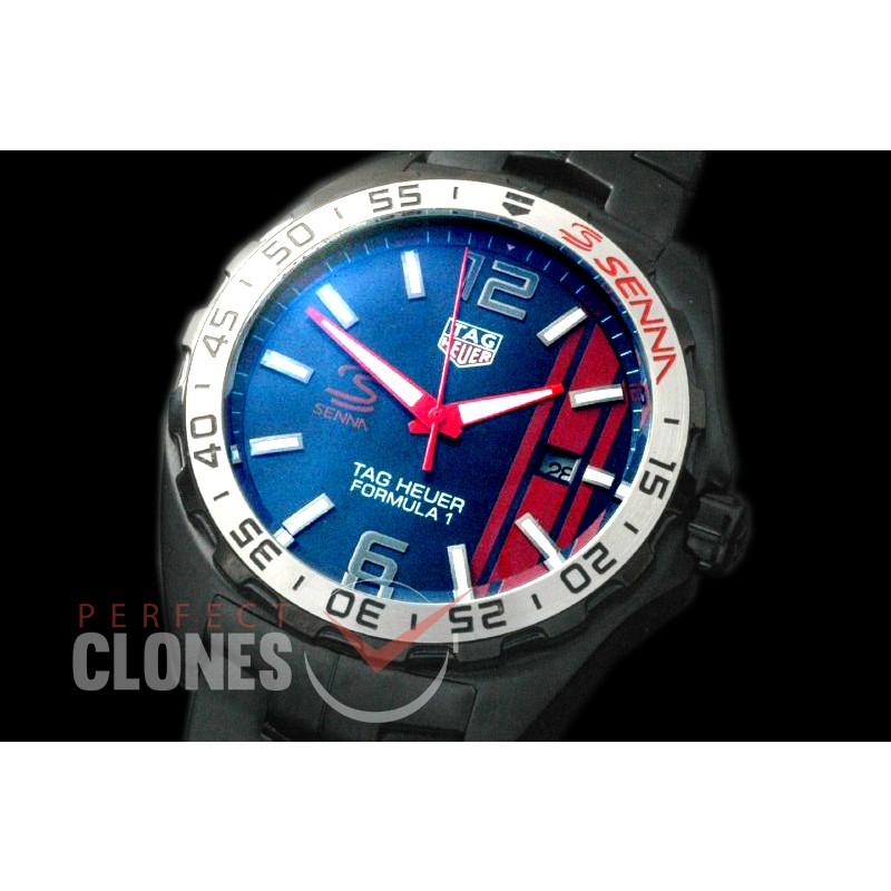 0 TGF1-00038S Formula 1 Aryton Senna Special Ed PVD/PVD Blue OS 20 Qtz
