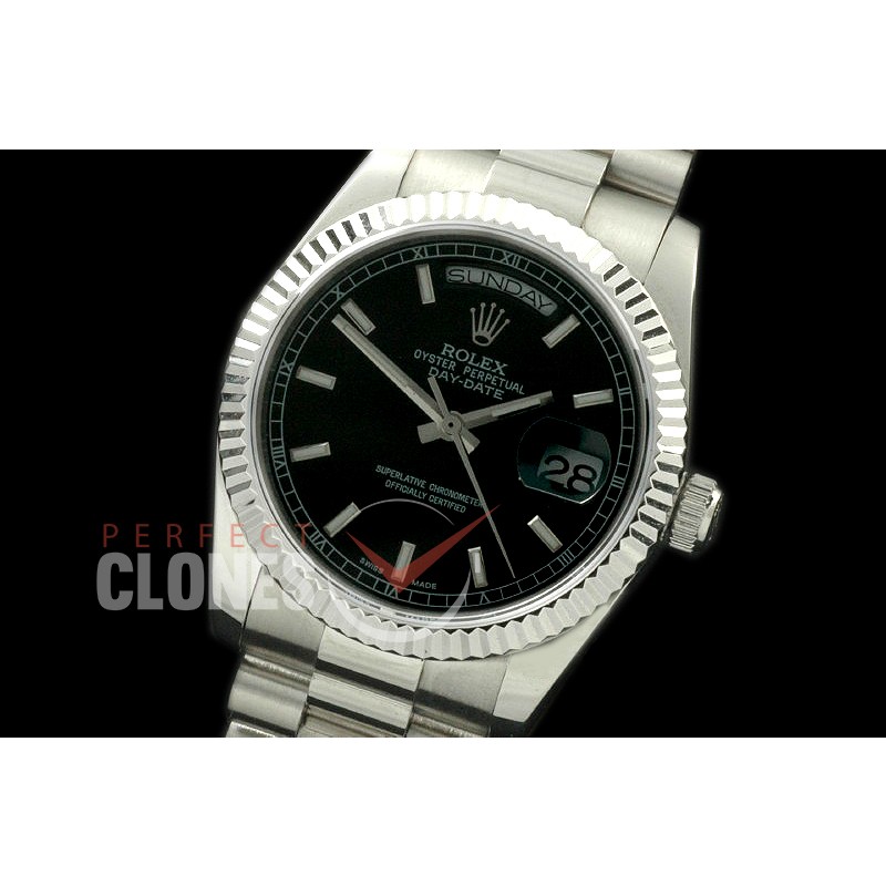RLDDS60007 DayDate Fluted Black SS/SS Asian Eta 2836