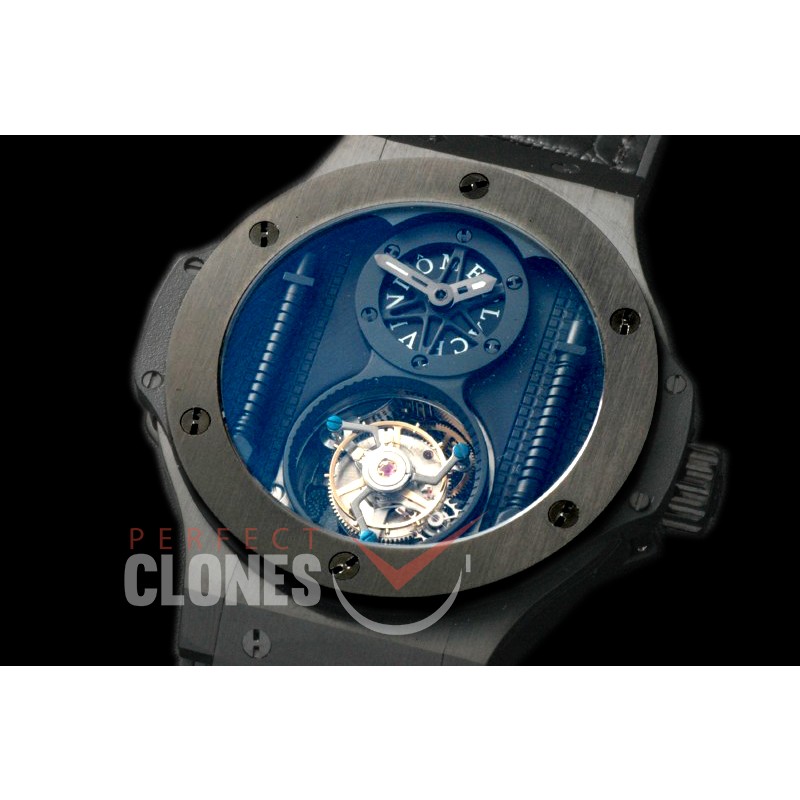 HBT01043 Big Bang Vendome Tourbillon CER/RU All Black Flying Tourbillon 