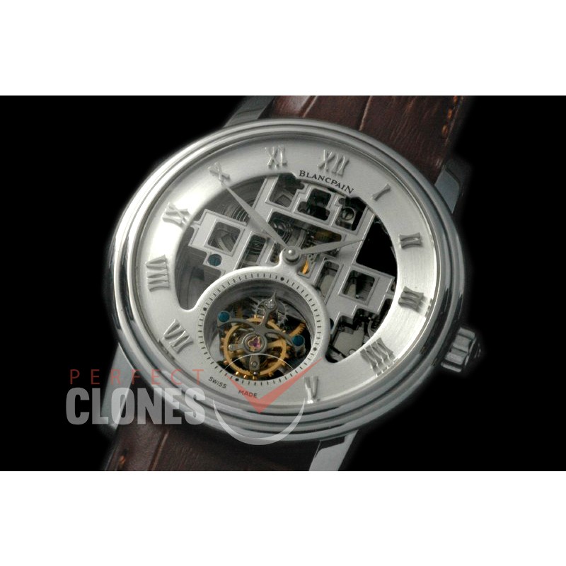 0 0 BP-VIL-111 Villeret Tourbillon SS/LE Skeleton/Silver Flying Man Tourbillon 