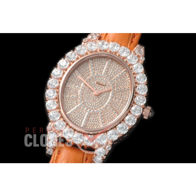 CP-LHD-102 L'Heure Du Diamant Oval RG/LE Diam Swiss Quartz 