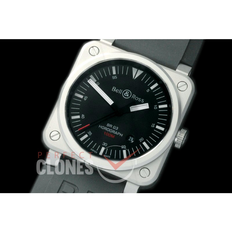 0 0 BR03-92-121 BR03-92 Horograph SS/LE Black Miyota 9015