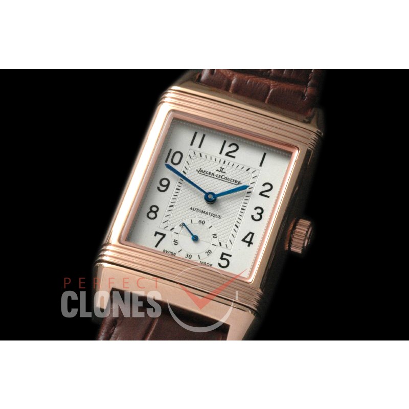 JLR-056 Reverso Classique Automatic RG/LE White Asian Clone 2824
