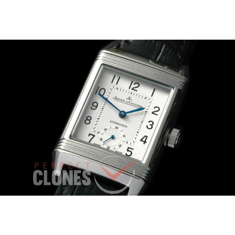 JLR-051 Reverso Classique Automatic SS/LE White Asian Clone 2824