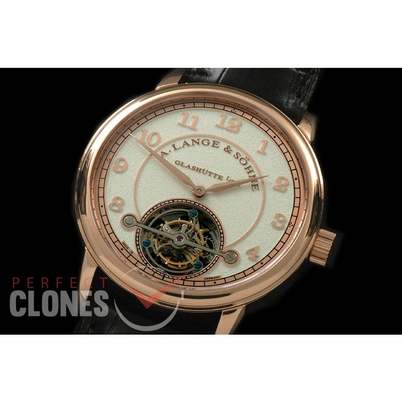 0 AL1815-106 Lange 1815 Tourbillon RG/LE White Bridged Tourbillon 