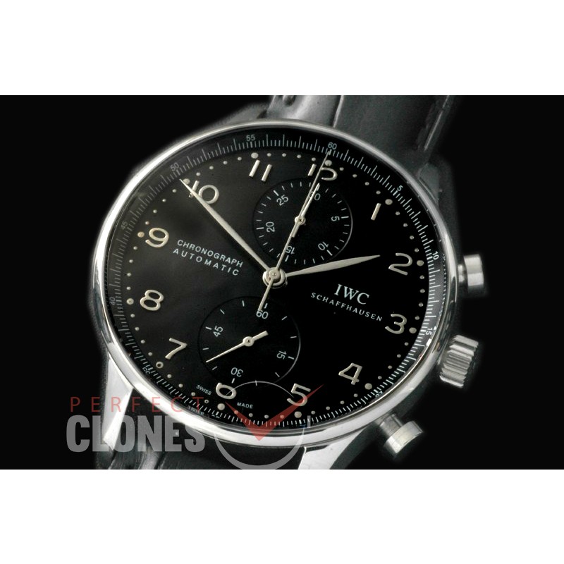 IWPG00033 V6F 3714 Portugese Chrono SS/LE Black A-7750