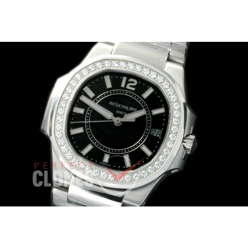 0 PPNTL-012D Nautilus Ladies 7011 SS/SS Black Swiss Quartz 