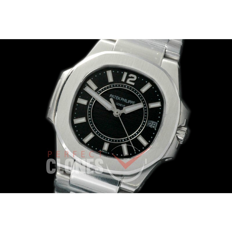 0 PPNTL-012 Nautilus Ladies 7011 SS/SS Black Swiss Quartz 