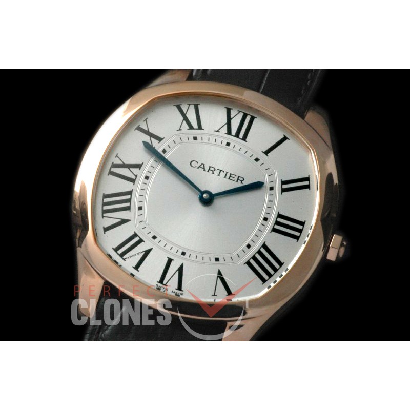 CARDR-0106 Drive de Cartier Extra Flat RG/LE White Asian Handwind 17J