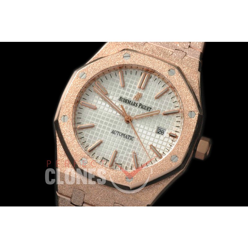 AP15410-111 AP154010 Royal Oak Frosted RG/RG White Asian 2813 / 3120