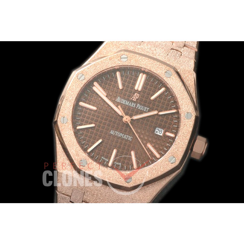 AP15410-115 AP154010 Royal Oak Frosted RG/RG Brown Asian 2813 / 3120
