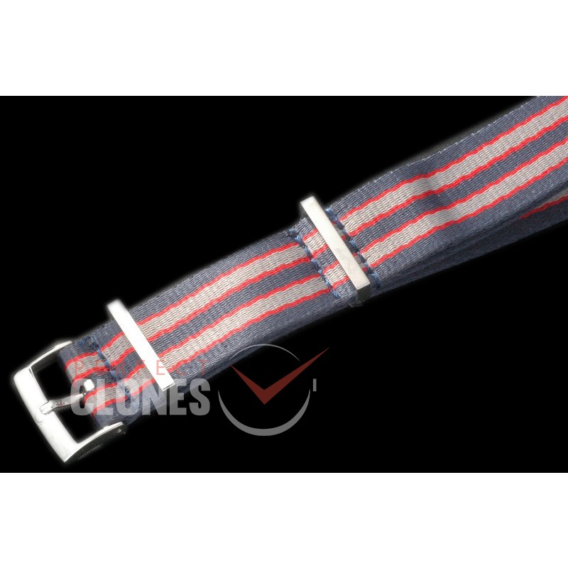 OMACC00081 007 Edition Nato Strap For Seamaster Blue/Red/ Grey 
