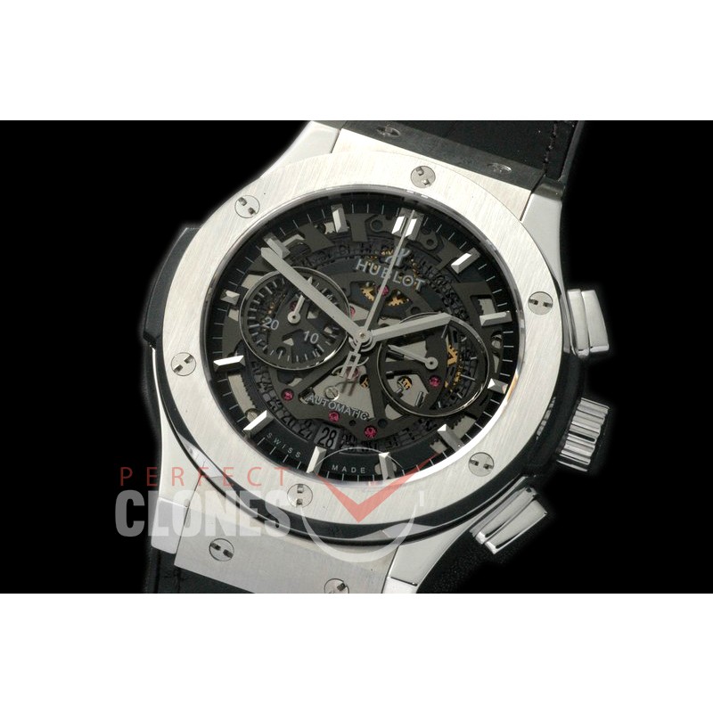 HAF10001 Aero Fusion Chronograph SS/LE Black Skeletonized A-7750 