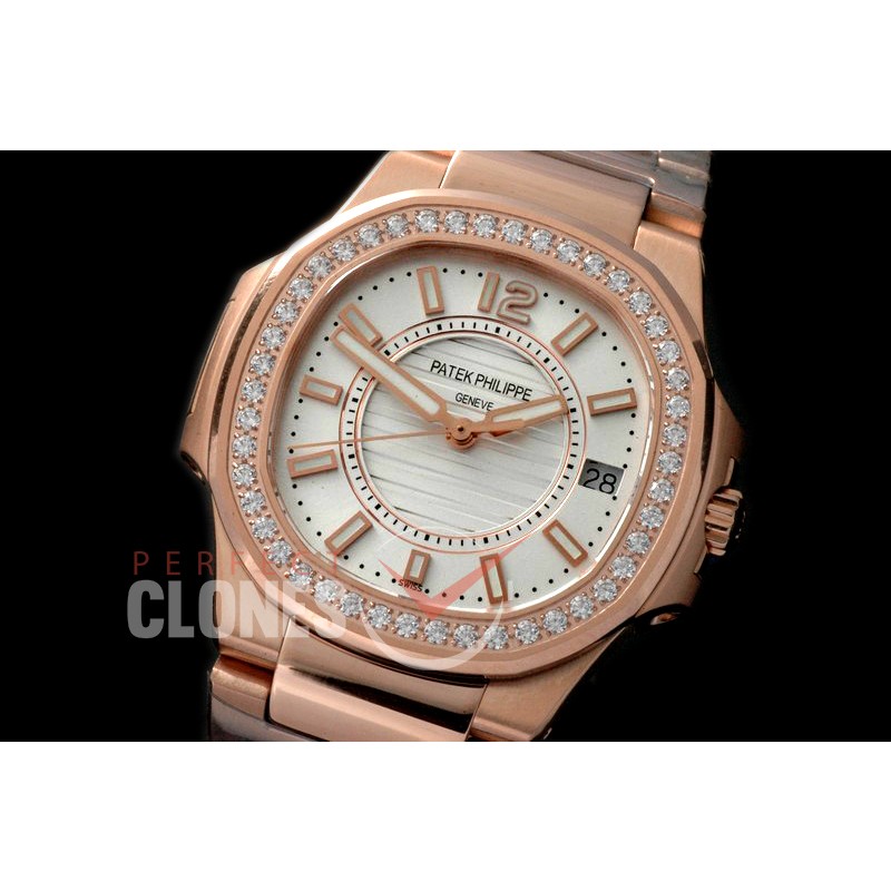0 PPNTL-021D Nautilus Ladies 7011 RG/RG White Swiss Quartz 