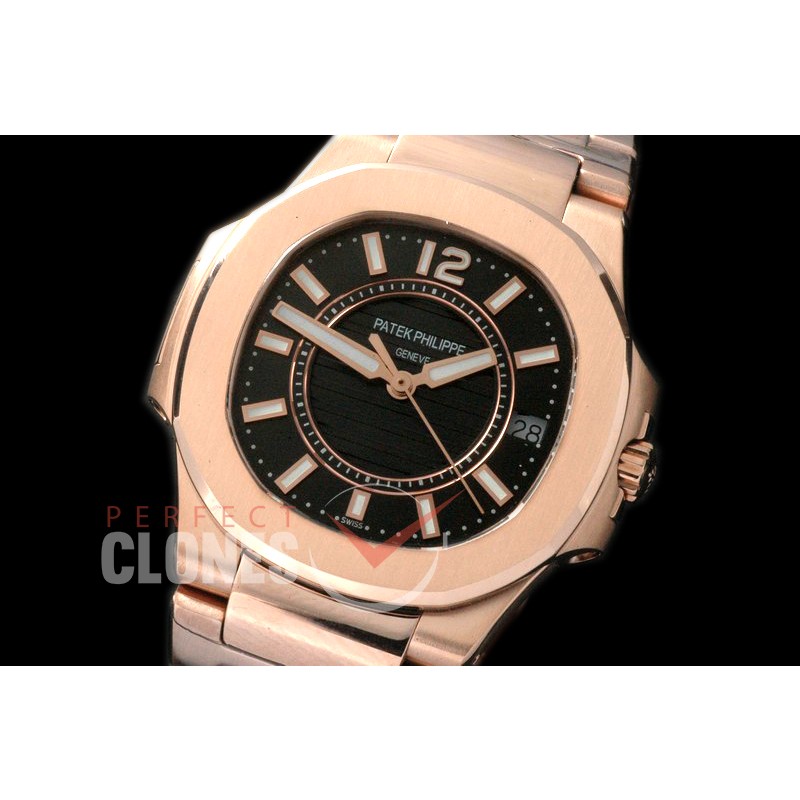 0 PPNTL-022 Nautilus Ladies 7011 RG/RG Black Swiss Quartz 