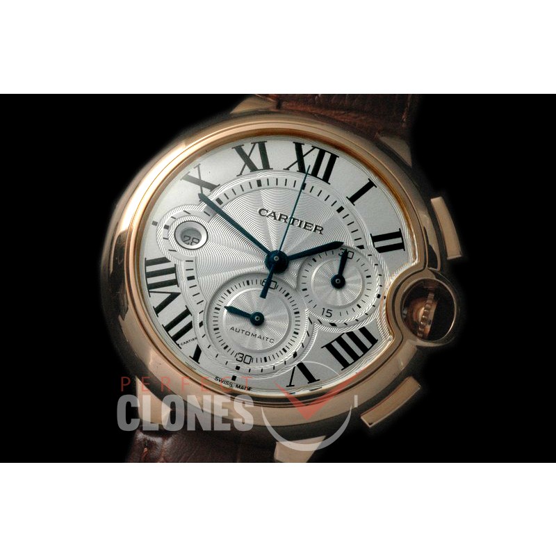 CARBA-C-126 Ballon de Cartier Chrono RG/LE White A-7750