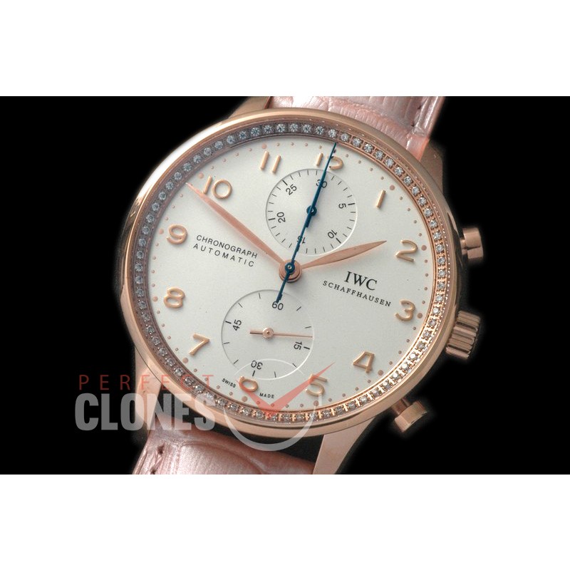 IWPG00061D ZF 3714 Portugese Chrono RG/LE White A-7750
