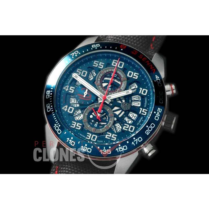 TGCH1-103 Carrera Heuer-01 Racing Aryton Senna Limited Ed SS/NY Blue 