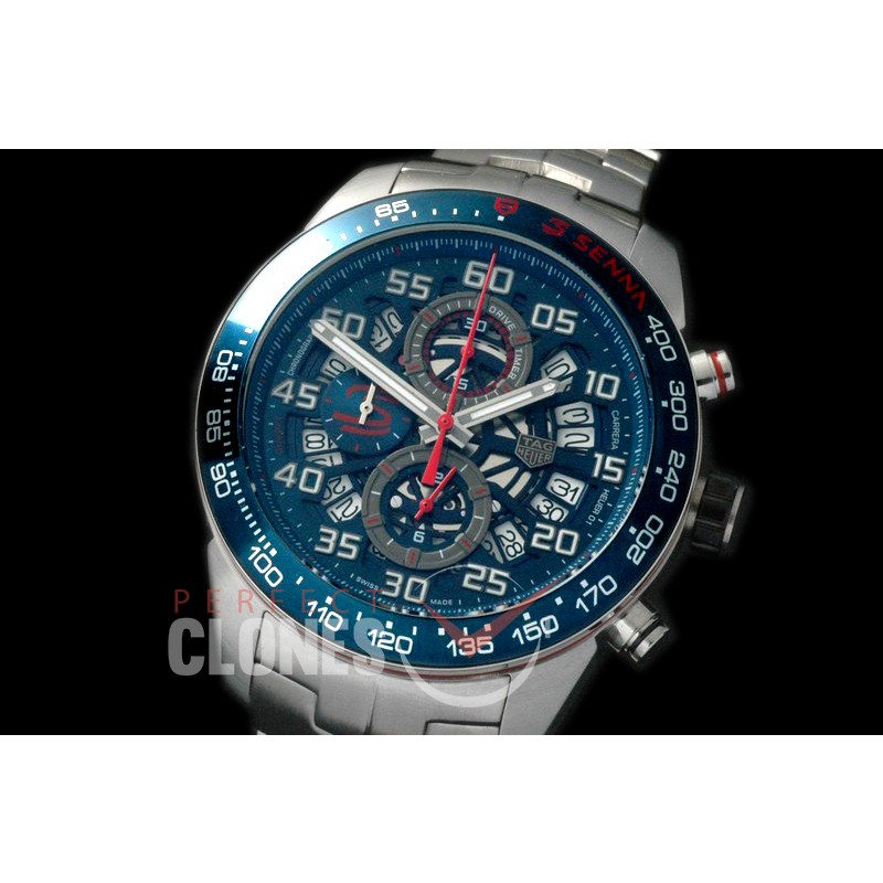 TGCH1-103S Carrera Heuer-01 Racing Aryton Senna Limited Ed SS/SS Blue