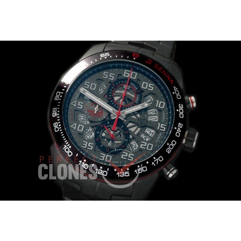 TGCH1-107S Carrera Heuer-01 Racing Aryton Senna Limited Ed PVD/PVD Grey