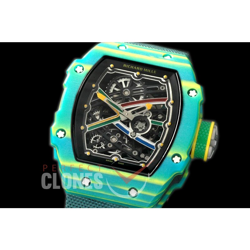 RM067-02-102 RM067-02 Sprint for Wayde van Niekerk RE/NY Green Skeleton Custom Movt