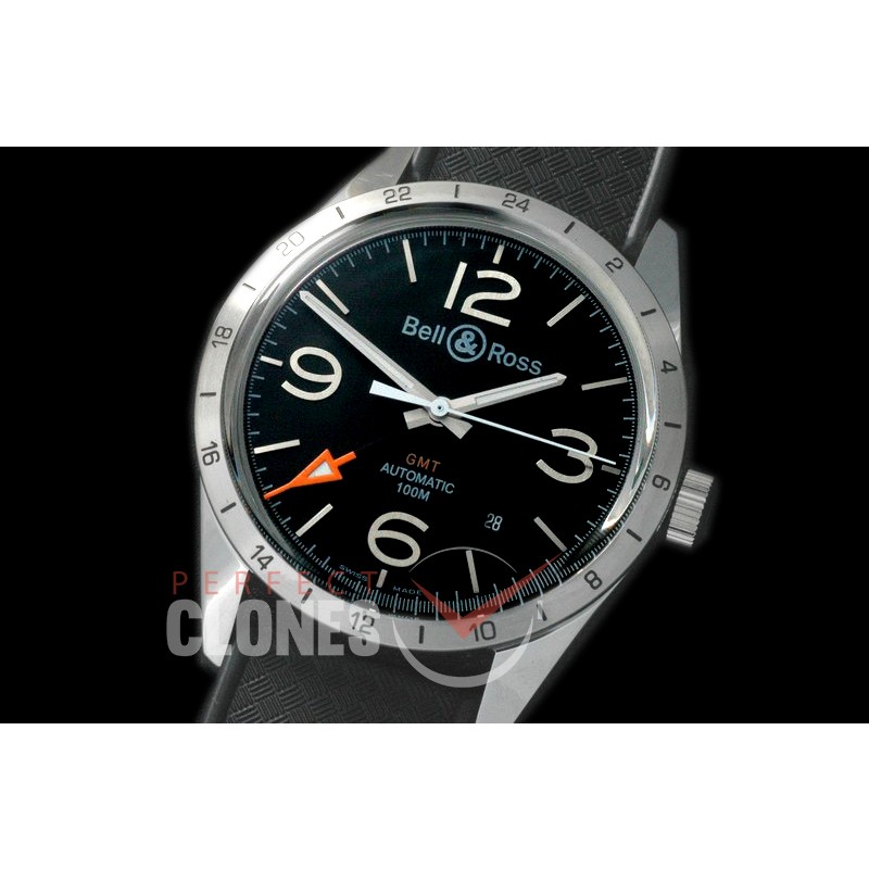 BR123-051 BR123 GMT 24H SS/RU Black A-2836