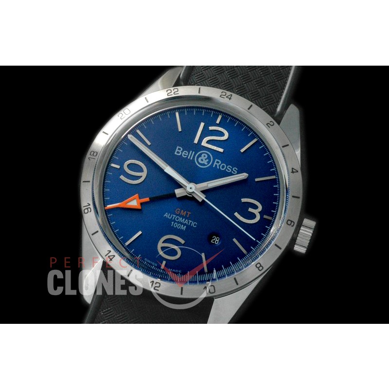 BR123-052 BR123 GMT 24H SS/RU Blue A-2836