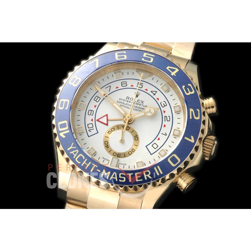 0 RYM2-026A Yachtmaster II 116688 YG/YG White A-7750/Mod to Calibre 4161