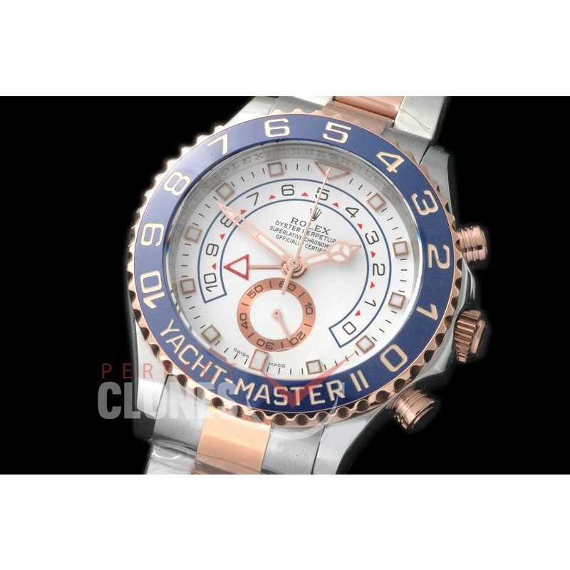 0 RYM2-022A Yachtmaster II 116681 SS/RG White A-7750/Mod to Calibre 4161
